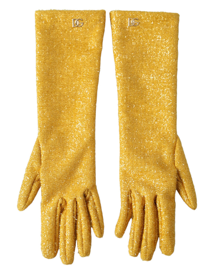 Gants mi-longs en lurex doré Dolce & Gabbana Fantasia