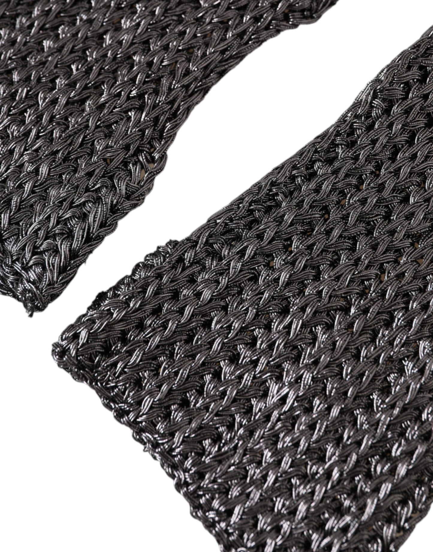 Gants sans doigts tricotés en viscose gris Dolce & Gabbana