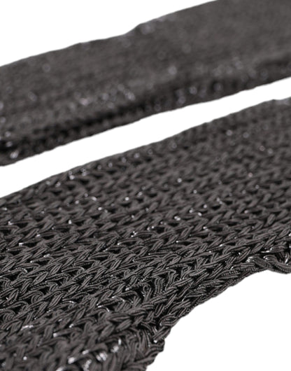 Gants sans doigts tricotés en viscose gris Dolce & Gabbana