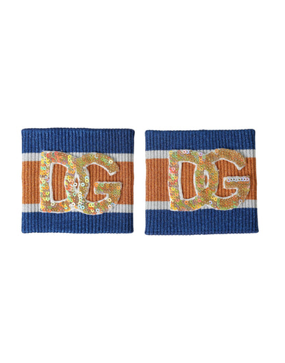 Bracelet Dolce & Gabbana en viscose multicolore à sequins avec logo