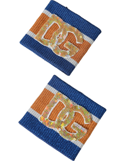 Bracelet Dolce & Gabbana en viscose multicolore à sequins avec logo