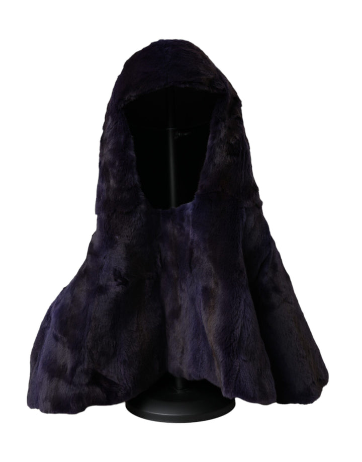 Gorro envolvente Dolce & Gabbana de piel de visón negra de cabeza entera