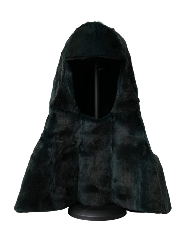 Gorro envolvente Dolce & Gabbana de piel de visón negra de cabeza entera