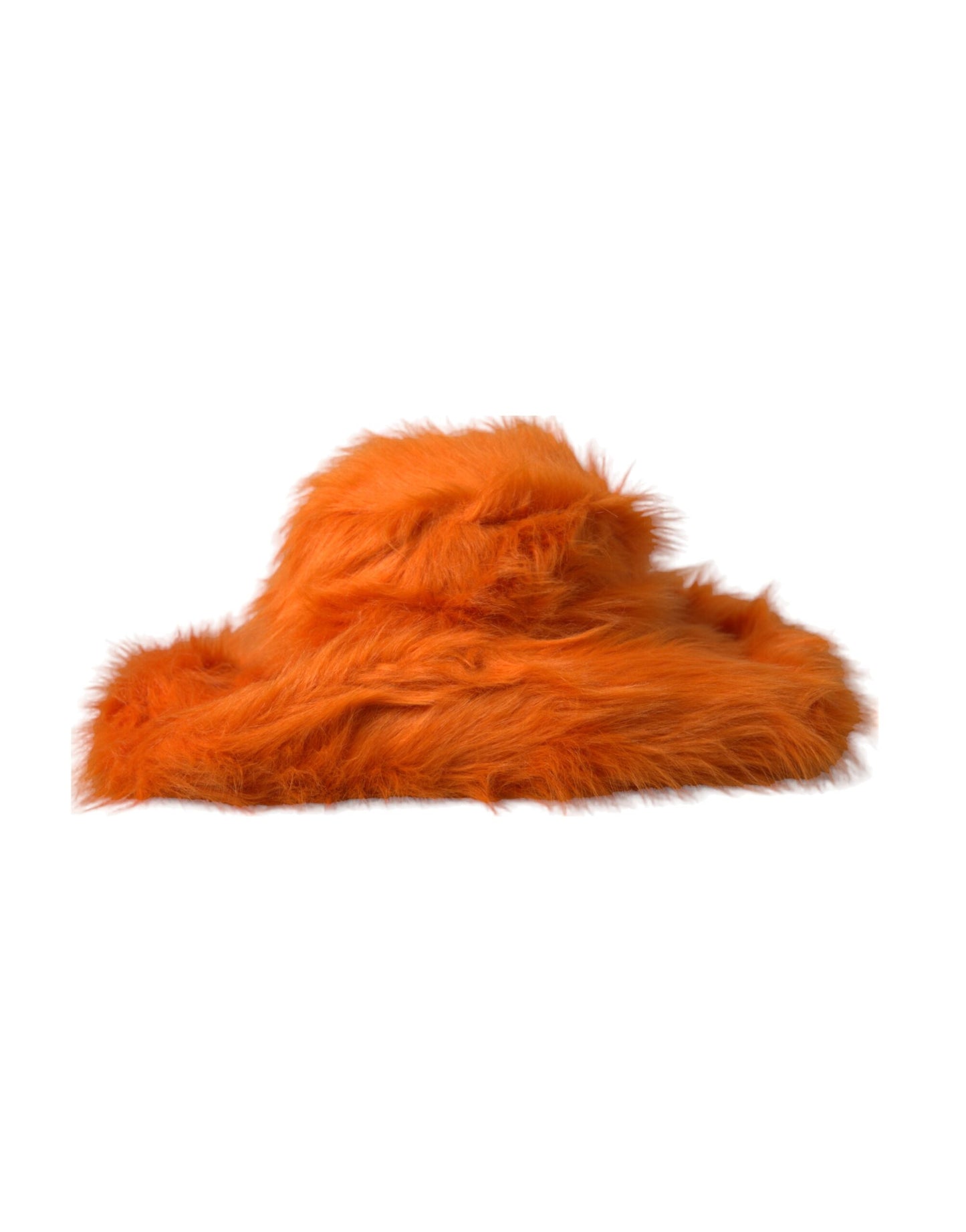 Gorro fedora de poliéster de piel sintética naranja Dolce & Gabbana