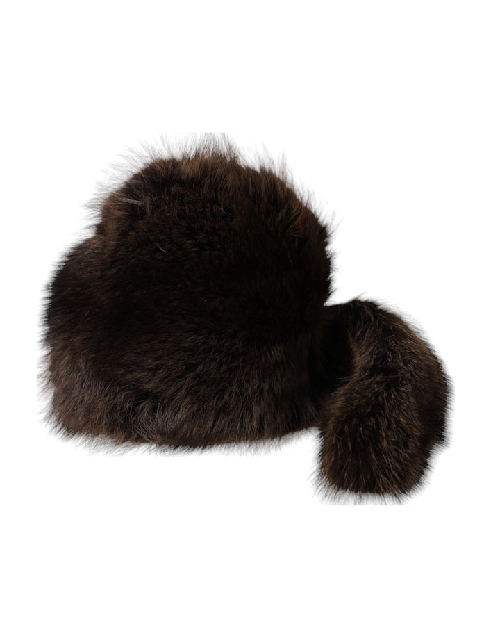 Dolce & Gabbana Gorro de mapache marrón tipo pescador para mujer