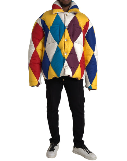 Doudoune coupe-vent multicolore Dolce & Gabbana pour homme