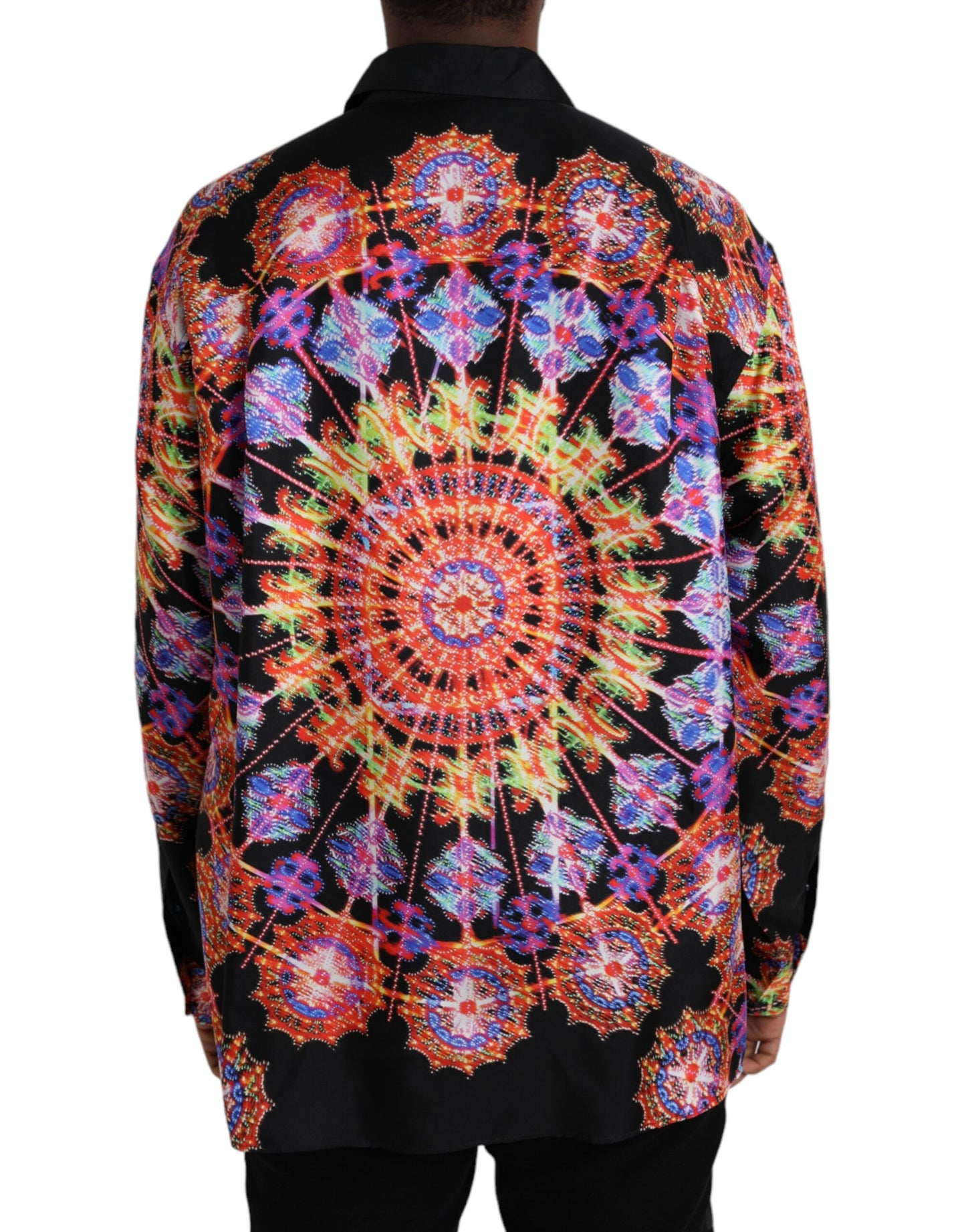 Chemise Décontractée Homme en Soie Multicolor Luminarie Dolce & Gabbana