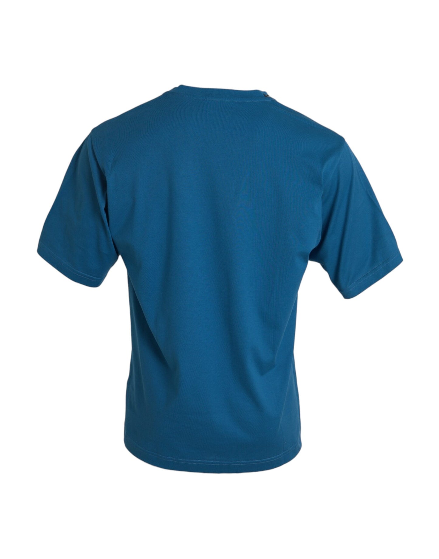 T-shirt Dolce & Gabbana bleu à col rond et manches courtes avec logo