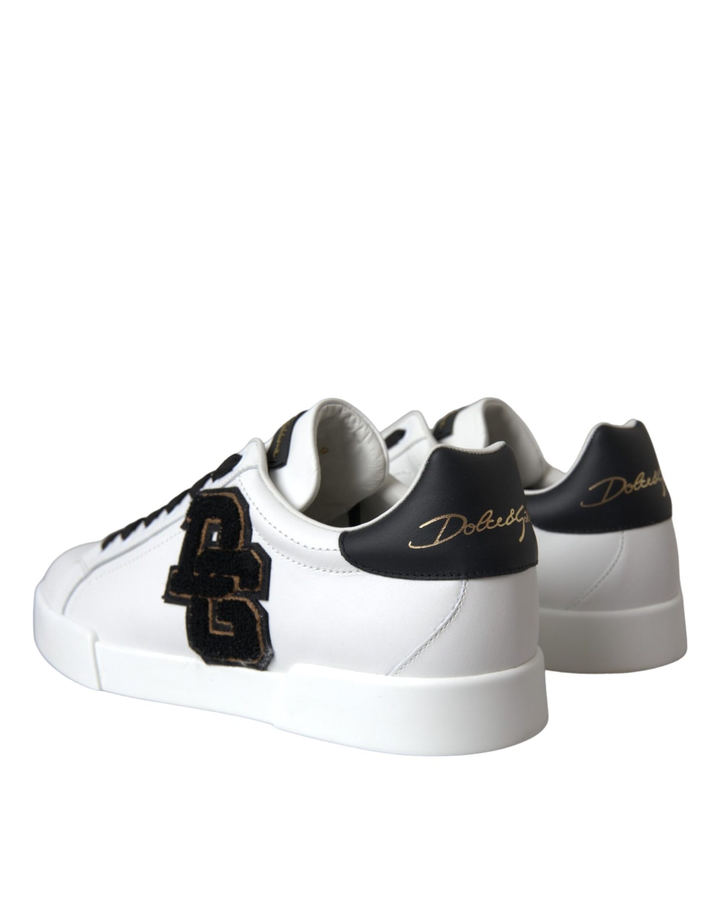 Chaussures Dolce & Gabbana en cuir blanc à logo DG - Baskets basses décontractées