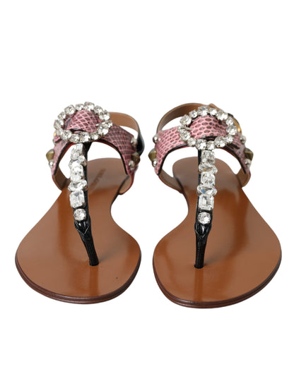 Sandalias de tacón y chanclas Dolce & Gabbana Multicolor Crystal