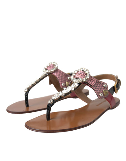 Sandalias de tacón y chanclas Dolce & Gabbana Multicolor Crystal