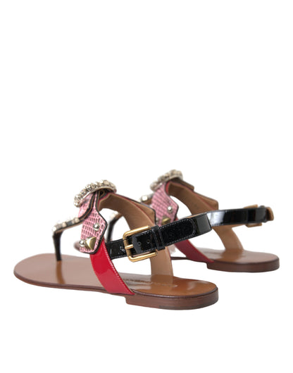 Sandalias de tacón y chanclas Dolce & Gabbana Multicolor Crystal