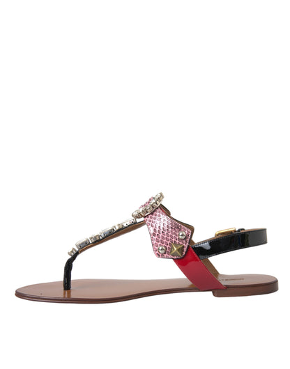 Sandalias de tacón y chanclas Dolce & Gabbana Multicolor Crystal