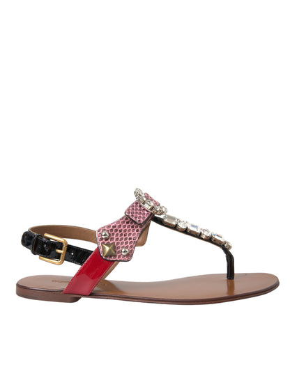 Sandalias de tacón y chanclas Dolce & Gabbana Multicolor Crystal