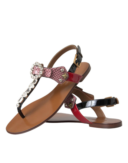 Sandalias de tacón y chanclas Dolce & Gabbana Multicolor Crystal