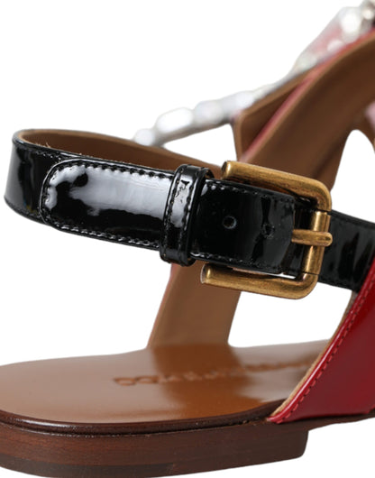 Sandalias de tacón y chanclas Dolce & Gabbana Multicolor Crystal