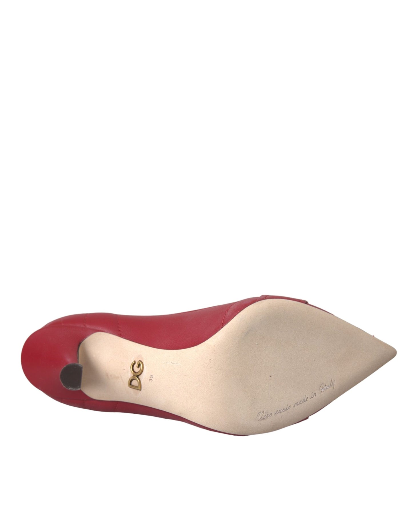 Chaussures Escarpins à Talons Dolce & Gabbana Devotion Rouges en Cuir
