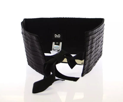 Ceinture Cache-Corset Femme Dolce & Gabbana en Soie Noire