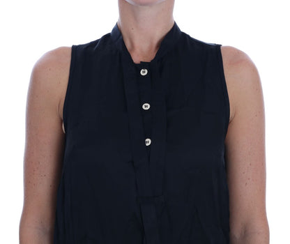 Versace Jeans Blusa sin mangas negra de viscosa