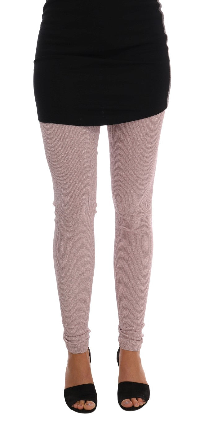 Collants Dolce & Gabbana roses à taille extensible