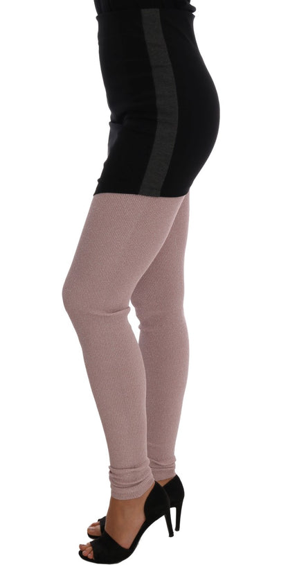 Collants Dolce & Gabbana roses à taille extensible