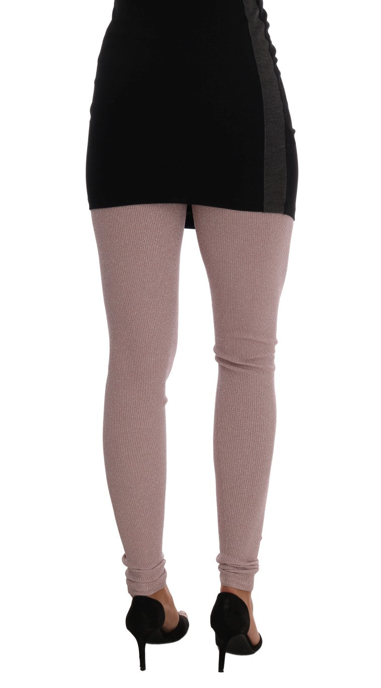 Collants Dolce & Gabbana roses à taille extensible