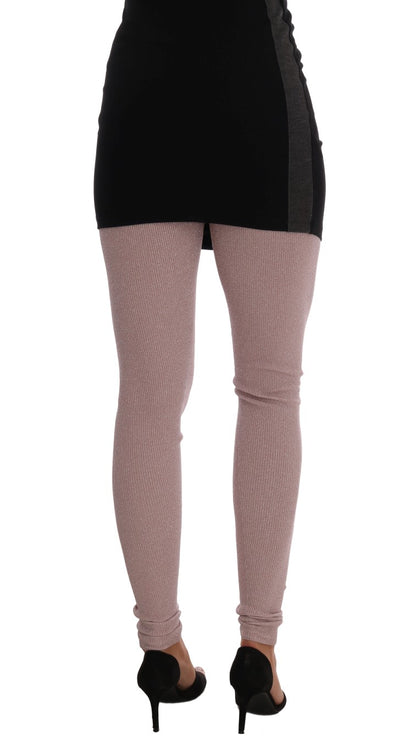 Collants Dolce & Gabbana roses à taille extensible