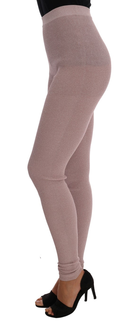 Collants Dolce & Gabbana roses à taille extensible