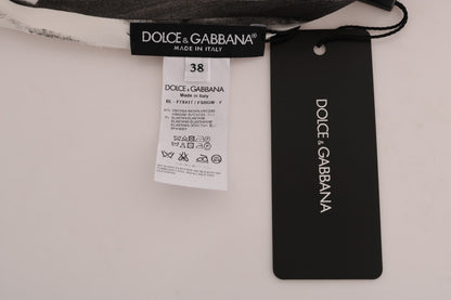 Chemisier imprimé rayé noir et blanc Dolce & Gabbana