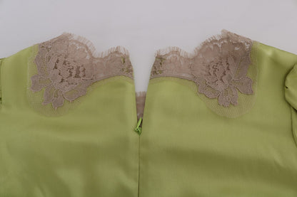Chemisier Dolce & Gabbana en soie stretch verte