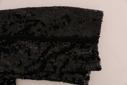 Shorts de mode noirs à sequins Dolce & Gabbana