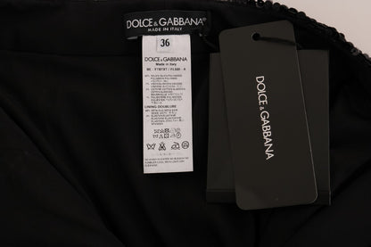 Shorts de mode noirs à sequins Dolce & Gabbana