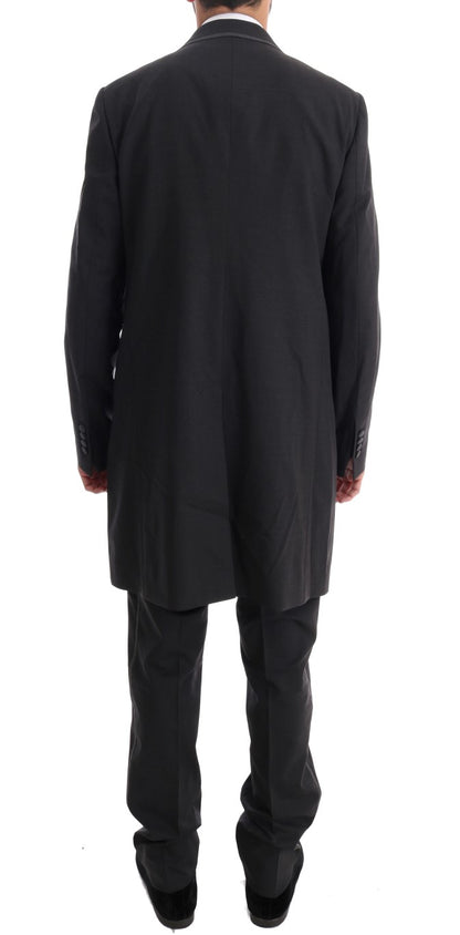 Costume trois pièces Dolce & Gabbana gris en laine stretch à deux boutons