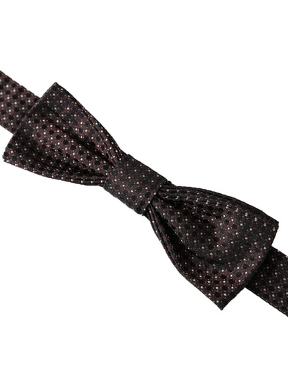 Nœud papillon pour homme Dolce & Gabbana en soie marron Fantasy à tour de cou réglable