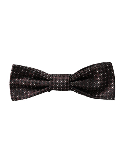 Nœud papillon pour homme Dolce & Gabbana en soie marron Fantasy à tour de cou réglable