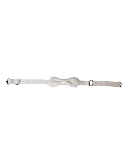 Nœud Papillon Réglable Homme Dolce & Gabbana en Soie Blanche