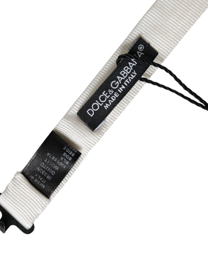 Nœud Papillon Réglable Homme Dolce & Gabbana en Soie Blanche