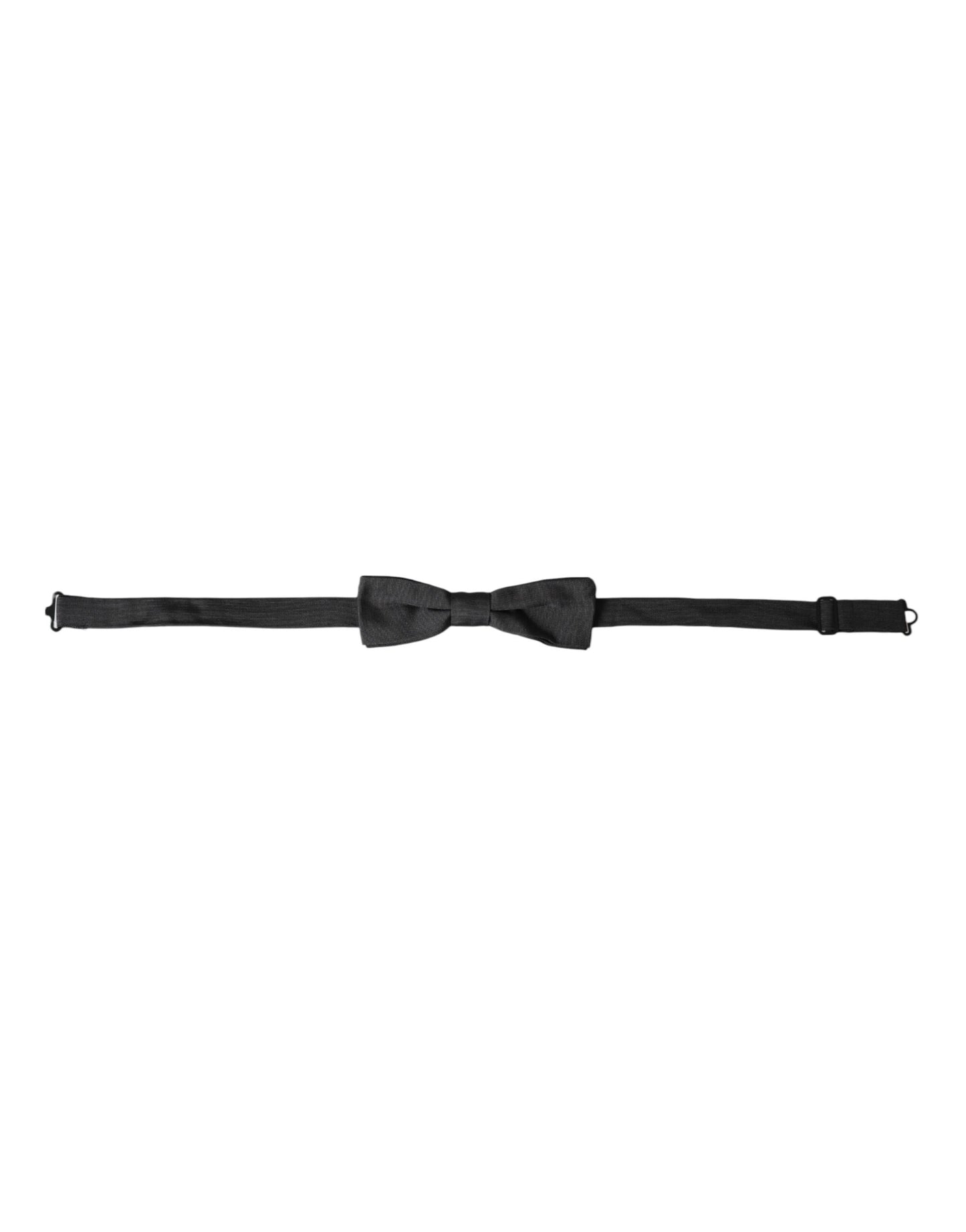 Pajarita de hombre Dolce & Gabbana de seda negra con cuello ajustable