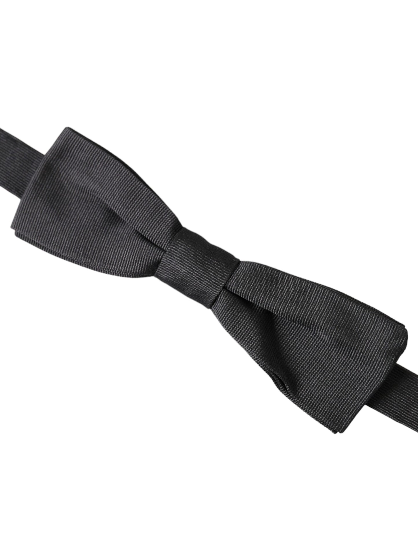Pajarita de hombre Dolce & Gabbana de seda negra con cuello ajustable