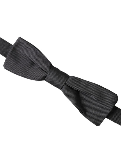 Pajarita de hombre Dolce & Gabbana de seda negra con cuello ajustable