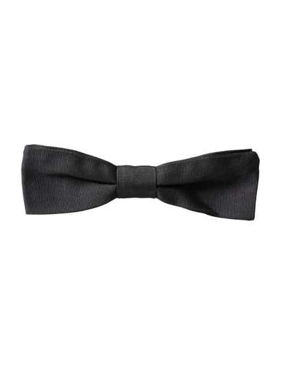 Pajarita de hombre Dolce & Gabbana de seda negra con cuello ajustable