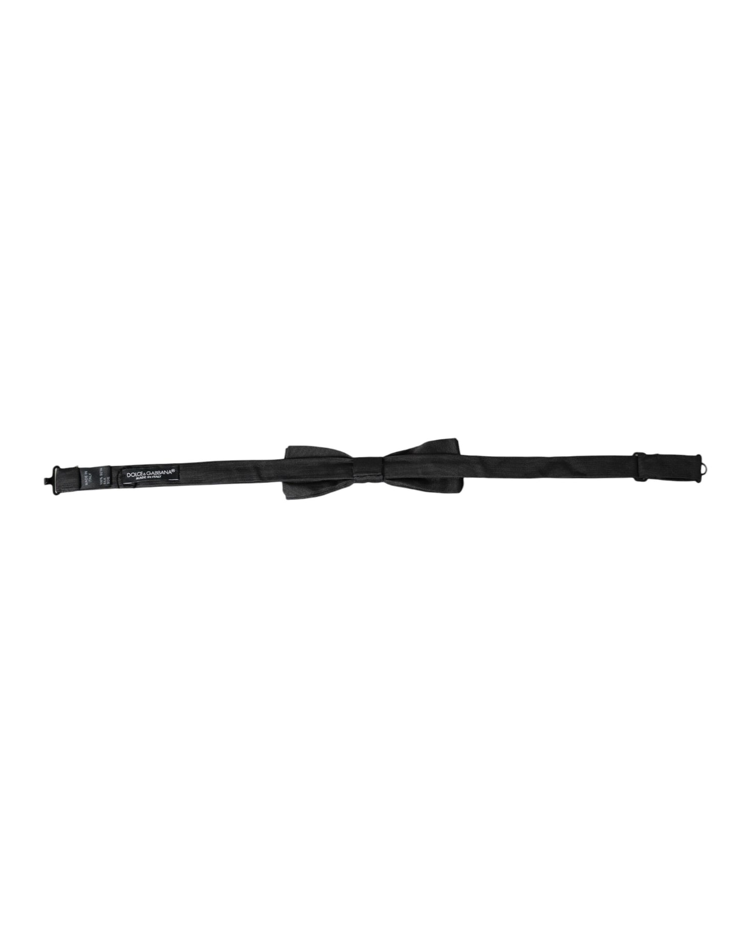 Pajarita de hombre Dolce & Gabbana de seda negra con cuello ajustable