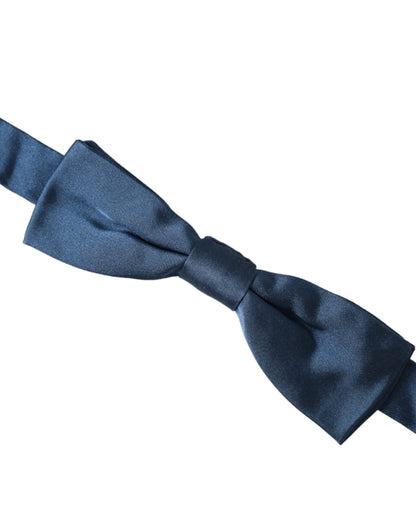 Nœud papillon en soie satinée bleue réglable pour homme Dolce & Gabbana