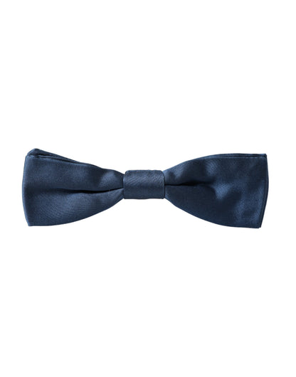 Nœud papillon en soie satinée bleue réglable pour homme Dolce & Gabbana