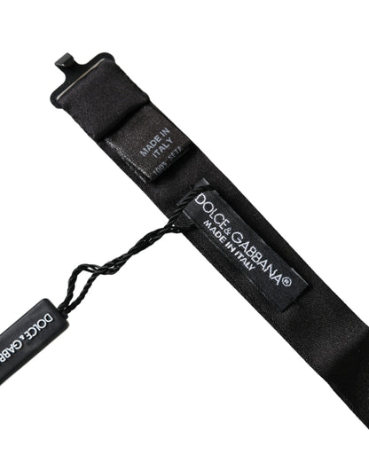 Nœud Papillon Réglable Homme Dolce & Gabbana en Satin de Soie Noir