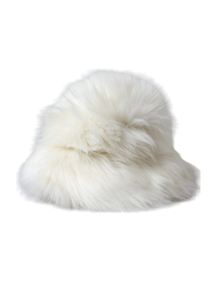 Sombrero estilo pescador blanco de piel sintética acrílica para mujer Dolce & Gabbana