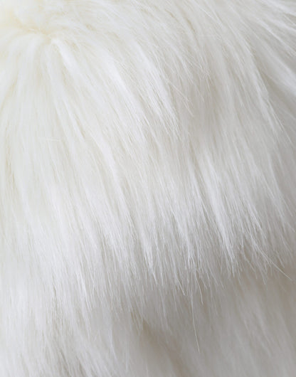 Sombrero estilo pescador blanco de piel sintética acrílica para mujer Dolce & Gabbana