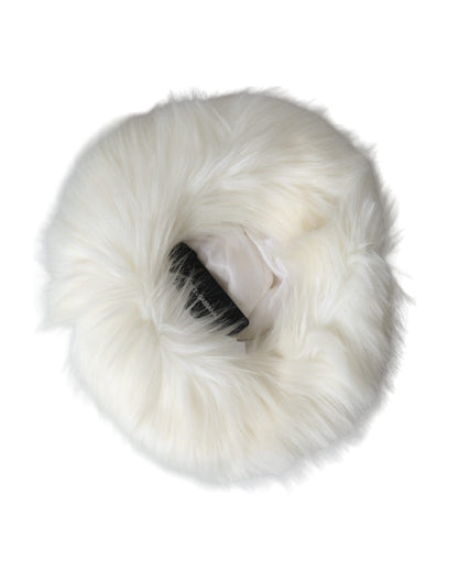 Sombrero estilo pescador blanco de piel sintética acrílica para mujer Dolce & Gabbana