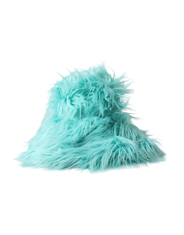Gorro tipo pescador de mujer de piel acrílica verde menta de Dolce & Gabbana