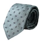Cravate homme Dolce & Gabbana verte à motifs, 100 % soie, réglable